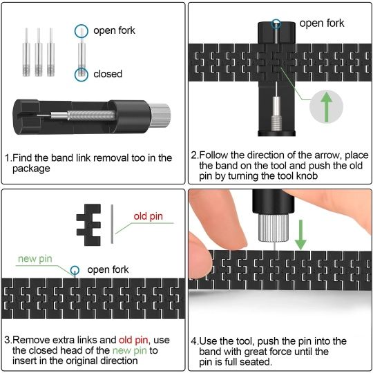 Curea metalică Apple Watch negru*