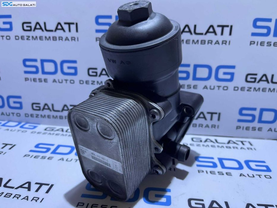 Termoflot Corp Carcasa Filtru Radiator Racitor Ulei Audi A4 B8 2.0 TDI CJCA CJCB CJCC CJCD CMFA CMFB CGLD CGLC CMGB 2008 - 2015 Cod 03L115389C 03L117021C [D0436]