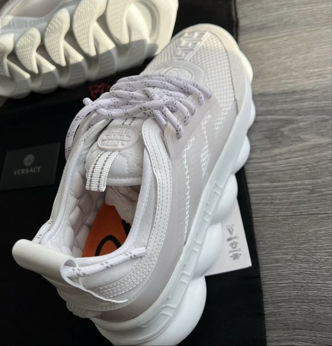 Sneakers versace chain reaction triple white