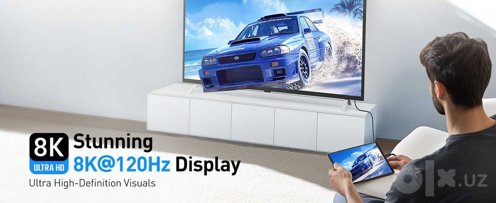 Кабель двунаправленный Cable Matters USB-C to DisplayPort 2.1 8K/120Hz