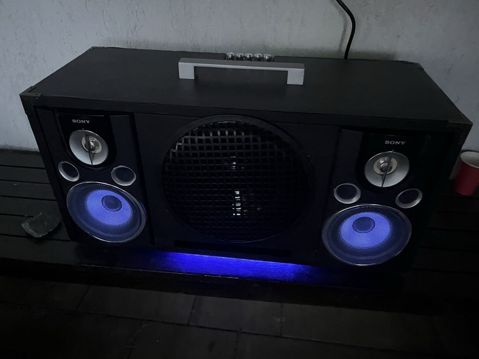 Boombox Bluetooth Custom 2.1 cu Subwoofer 8”, LED