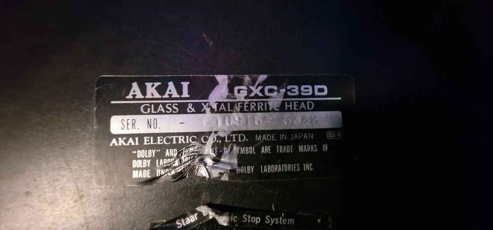 Casetofon/deck de casete stereo, AKAI, GXC-39D
