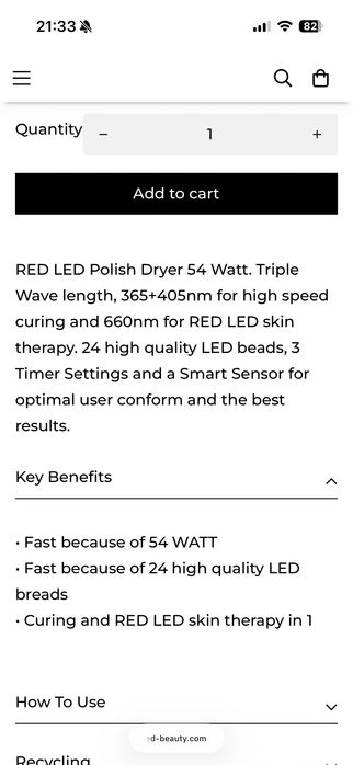 RED LED лампа за нокти / nail lamp