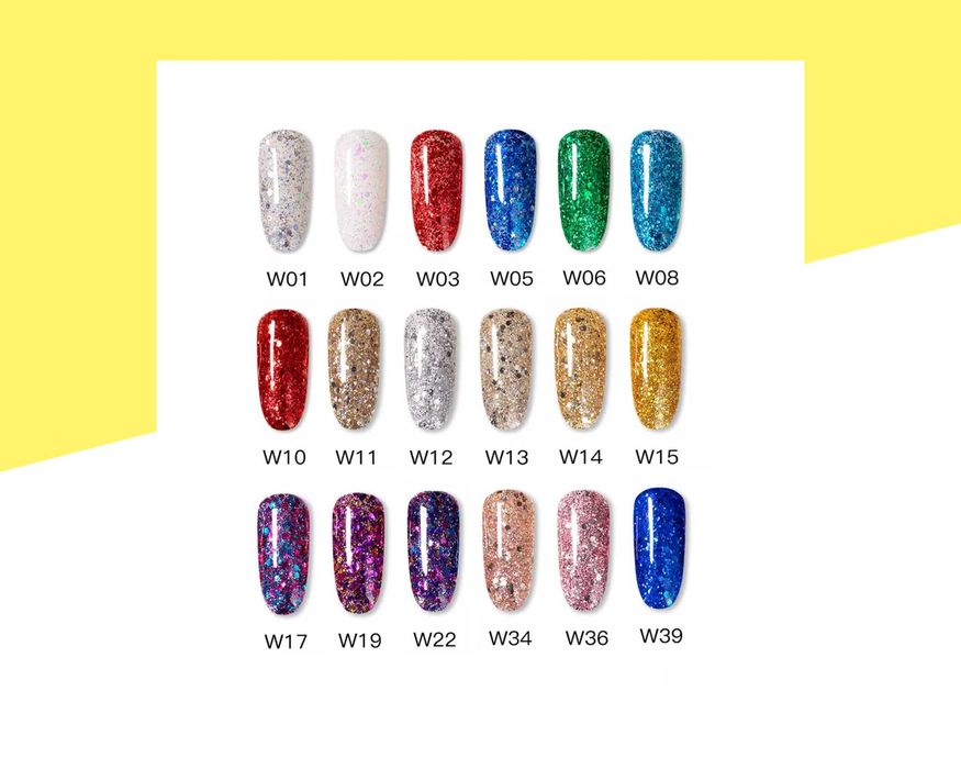 UV/LED Брокатен гел лак ROSALIND