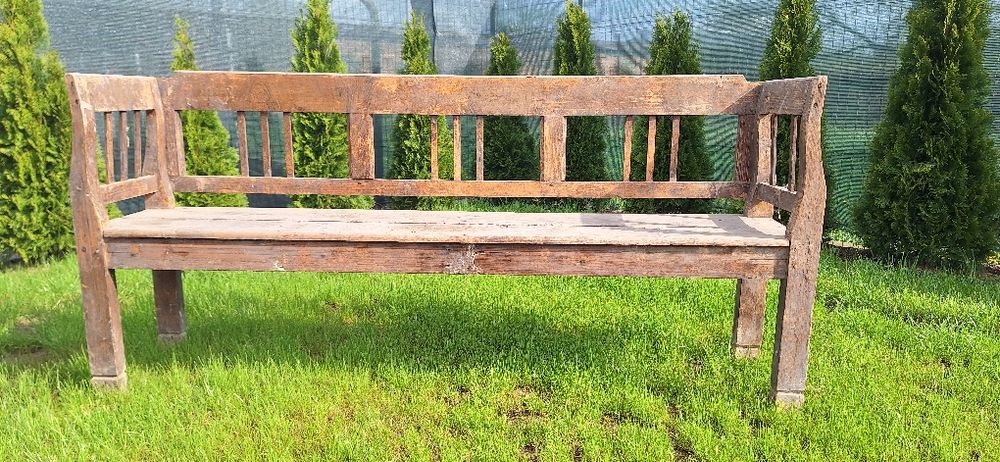 Canapea din lemn masiv, 100 ani...