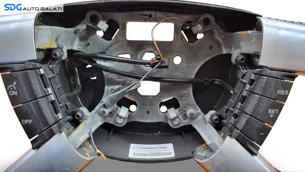 Volan Piele 4 Spite cu Comenzi Ford C-Max 2003 - 2007 Cod 3M513600CG 602556700A [L8955]