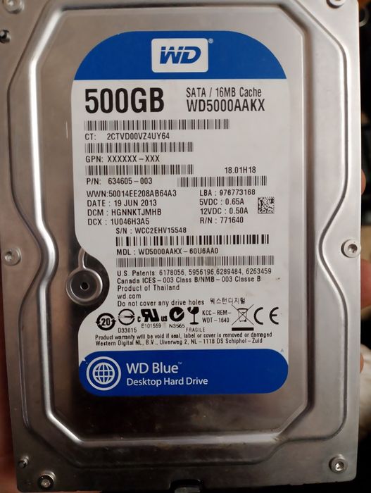 Продается хард диск 500гб
