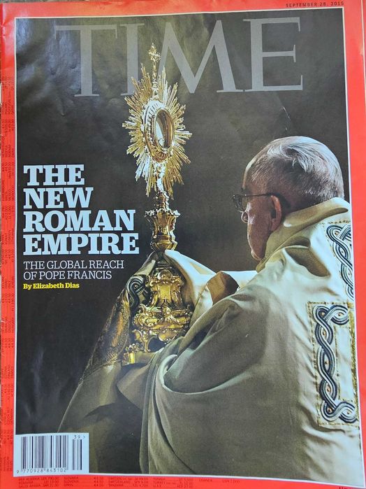 Revista Time Magazine, lot 7 reviste cu coperta cu Papa Francisc (5 numere), Papa Ioan-Paul [1 numar + 1 nr Newsweek) si (1 numar) cu Papa Benedict .