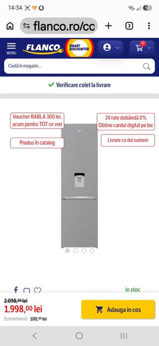 Vand frigider beko