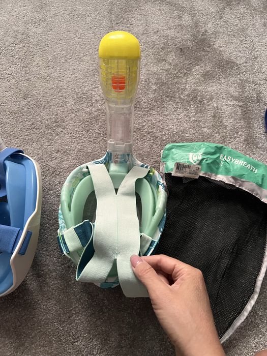 Mască snorkel Subea Easybreath si labe inotatoare