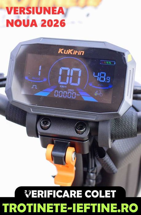 Trotineta KuKirin G2 MAX MODEL 2026, motor 1000W, baterie 48V, roti mari off-road, NOUA si SIGILATA, Service Romania
