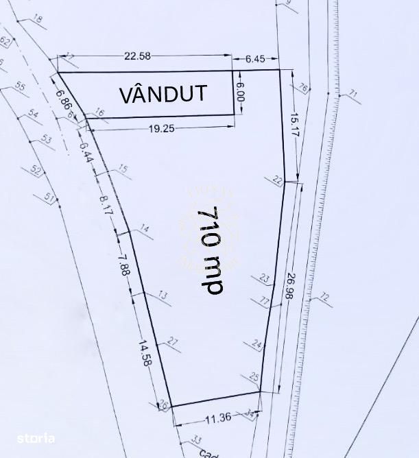 Teren intravilan 710 mp cu utilitati-ideal casa P+2E-Valea Rusului