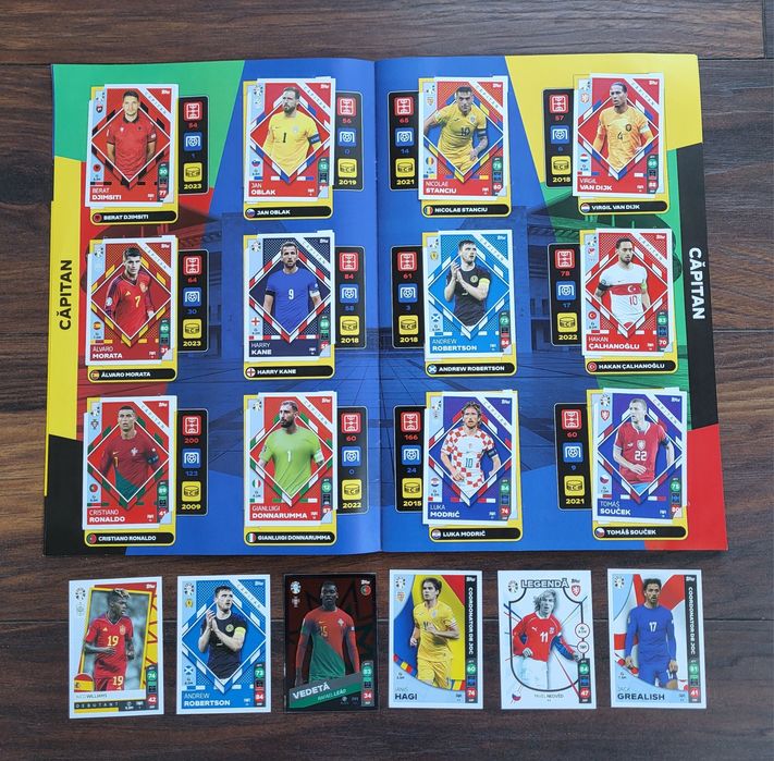 Catalog colectie Euro 2024 Match Attax All Stars complet + 6 dubluri