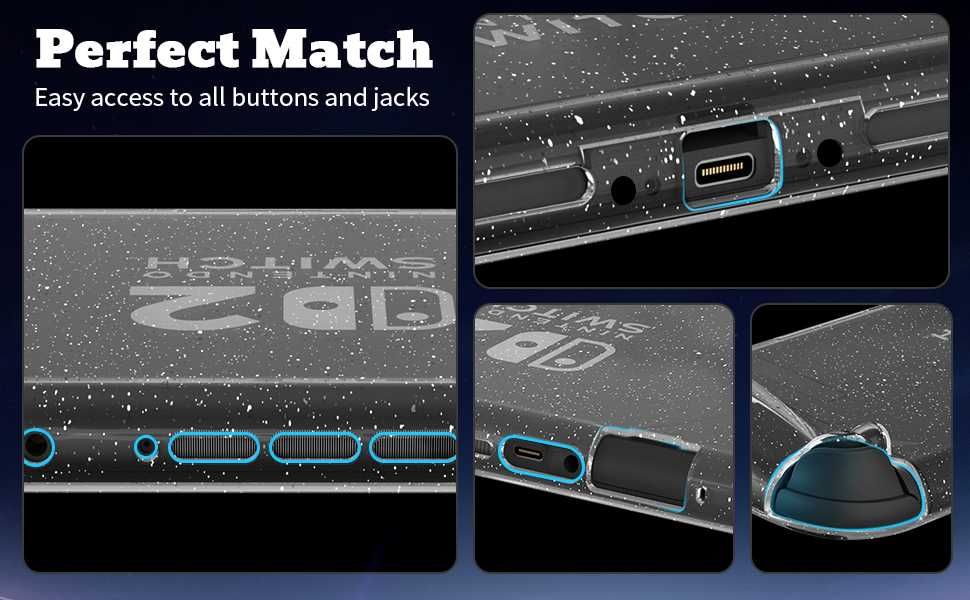 Husa carcasa protectie Nintendo Switch 2,TPU,transparent,antisoc,moale