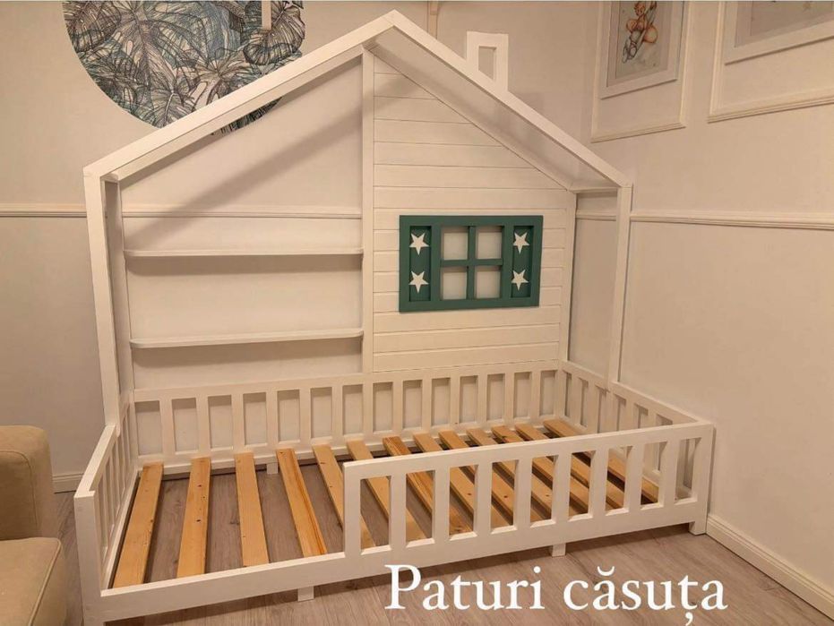 Pat casuta montessori pentru copii