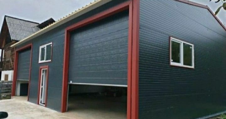 Vand garaj pe structura metalica este de 20×12×5 ezte din stâlpi din I