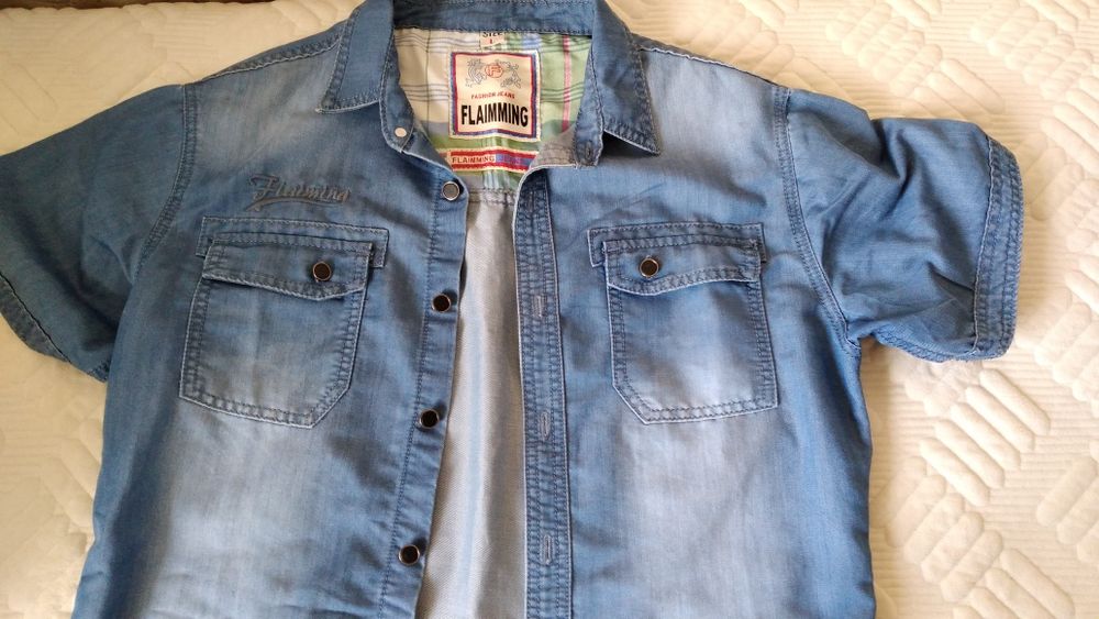 Мужская джинсовая рубашка
