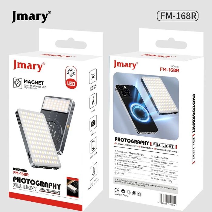 LED видеосвет Jmary FM-168RGB RGB лампа для съемки и стримов MagSafe