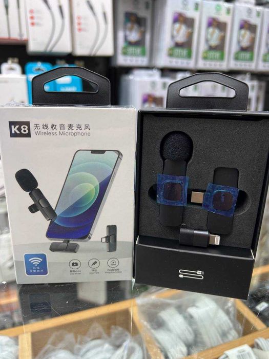 Петличка петличный микрофон беспроводной K9 | K8 для Iphone и андроид