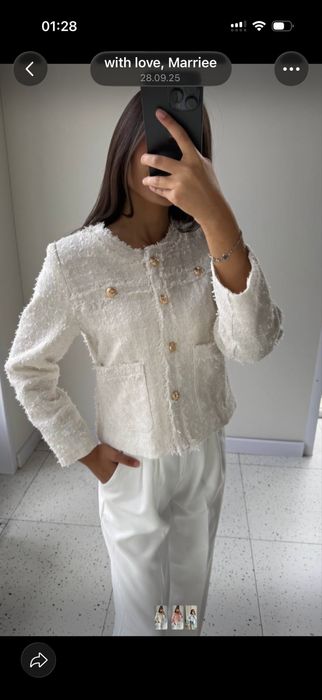 шелковая двойка, твидовый жакет