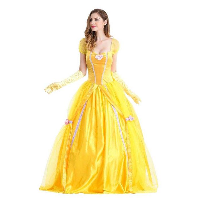 Rochie de prințesă pentru femei, costum Belle, adult, Halloween