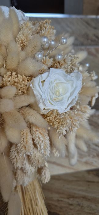 Buchet mireasa flori criogenate