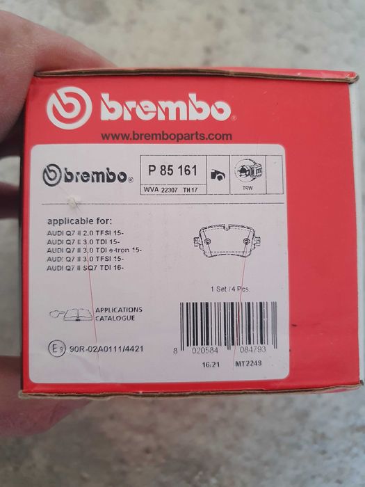 Plăcuțe de frână audi Q7 brembo