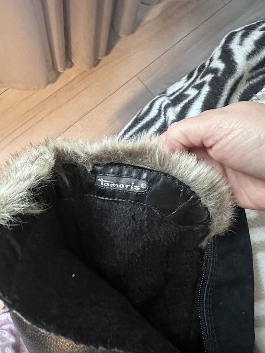 Зимни велурени ботуши -Tamaris