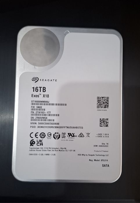 HDD 16TB Seagate Exos X18
