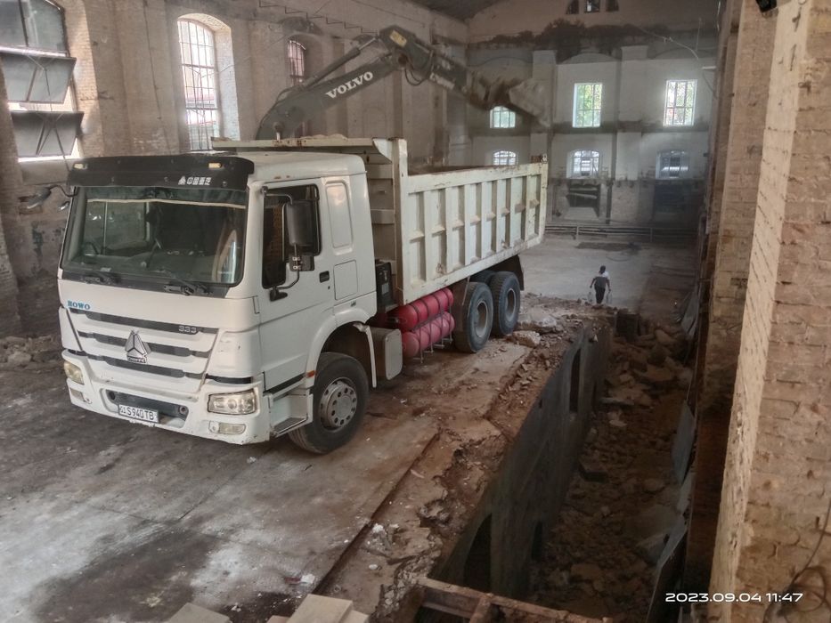 Вывоз мусора и хлама. Доставка HOWO20м³ щебень клинец компот песок ГПС