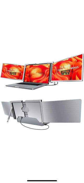 Portable tri-screen monitor display portabil 13.3"