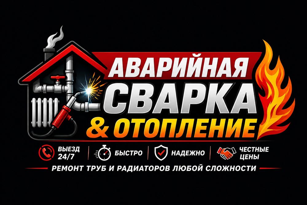 Аварийная сварка. Сантехника и отопление.