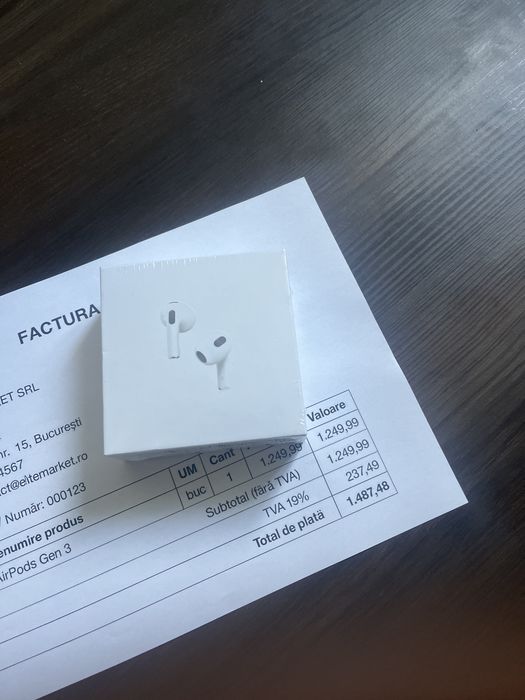 Casti Apple Airpods 3 noi noute cu factura