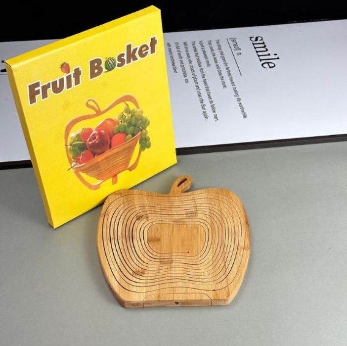 Сгъваема фруктиера за плодове и зеленчуци Бамбукова