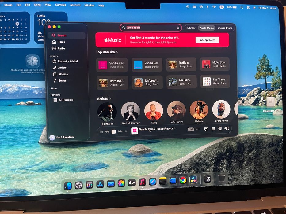 MacBook Air M4 | 16GB RAM | Sky Blue | Като НОВ (28 цикъла)