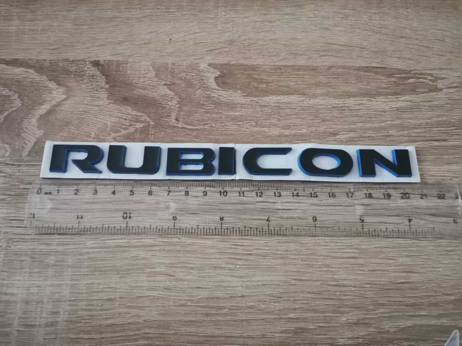 черен надпис емблема Jeep Rubicon