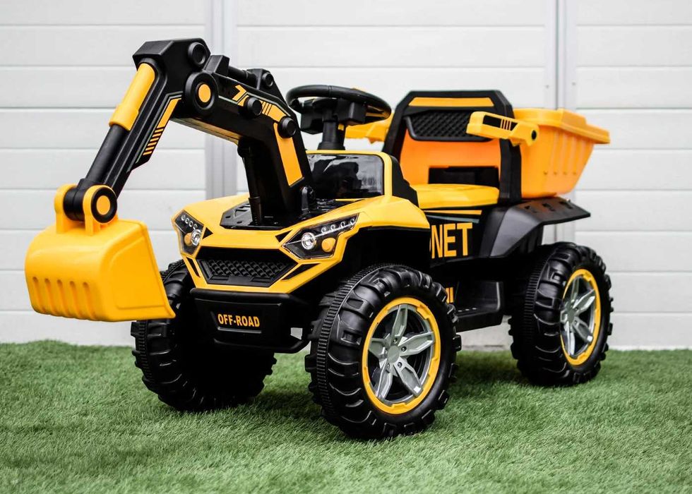 Детски Акумулаторен Багер, 60W, 12V/4.5Ah, Родителски контрол