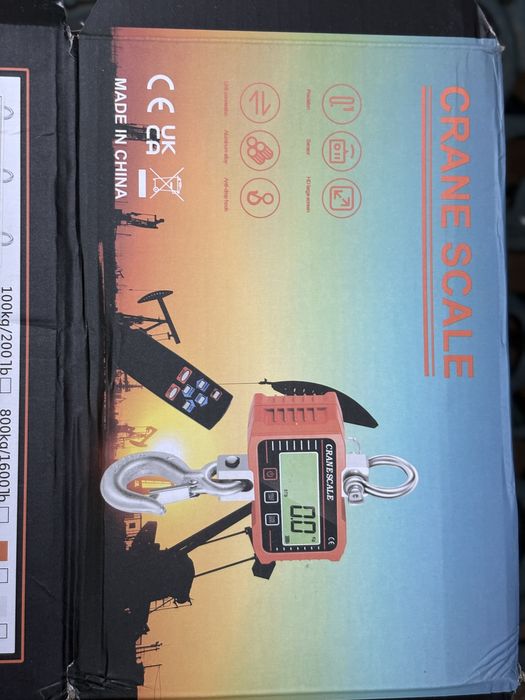 Cantar electronic pentru macara 2000 kg cu telecomanda