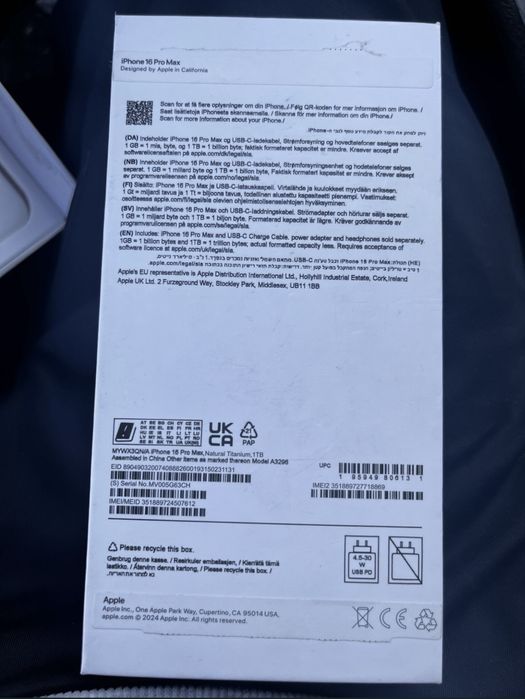 Iphone 16 pro max 1tb