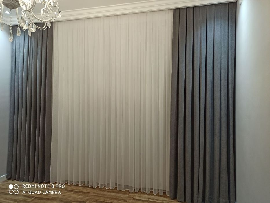 Parda tikish xizmati 49000 so'm karniz metiri .