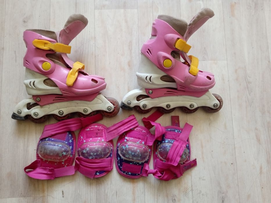 Продам роликовые коньки на девочку б/у