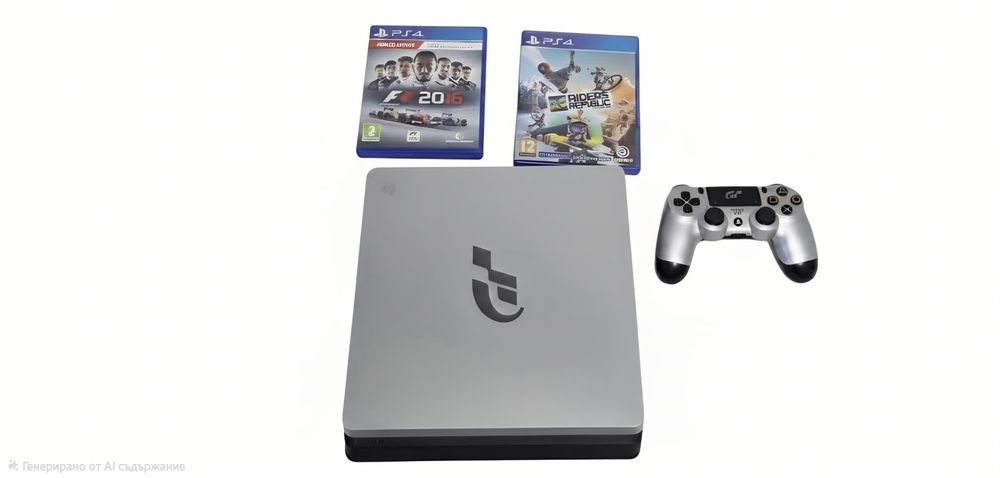 PS4 Slim 1tb с един контролер и две игри