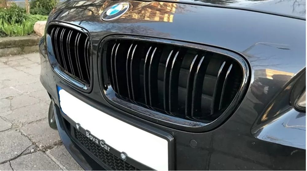 Set 2 Grile duble M compatibile cu BMW F10/F11 2010-17 negru lucios