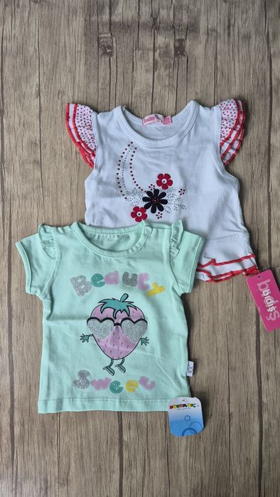 Новые турецкие маечки на девочку 3-6 месяцев