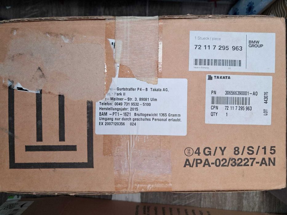 BMW X5 E70 X6 E71 Centură de siguranță față stanga/dreapta