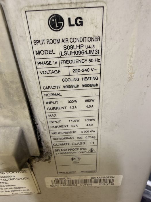 Кондиционер LG A12 LHU