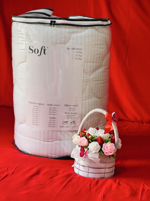 Матрас топпер с бортик 185*205см  8 см