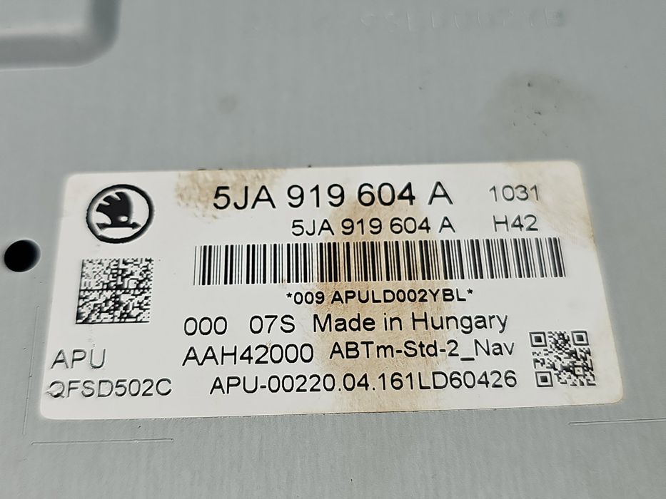 Unitate navigatie Skoda Rapid (NH3) [Fabr 2012-2019] 5JA919604A