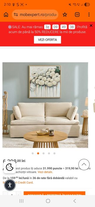 Canapea fixa Mobexpert Sarti