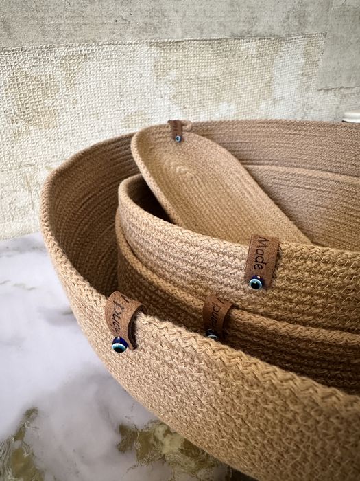 Корзины из шнура для хранения.Ключница.Держатель полотенец.В подарок